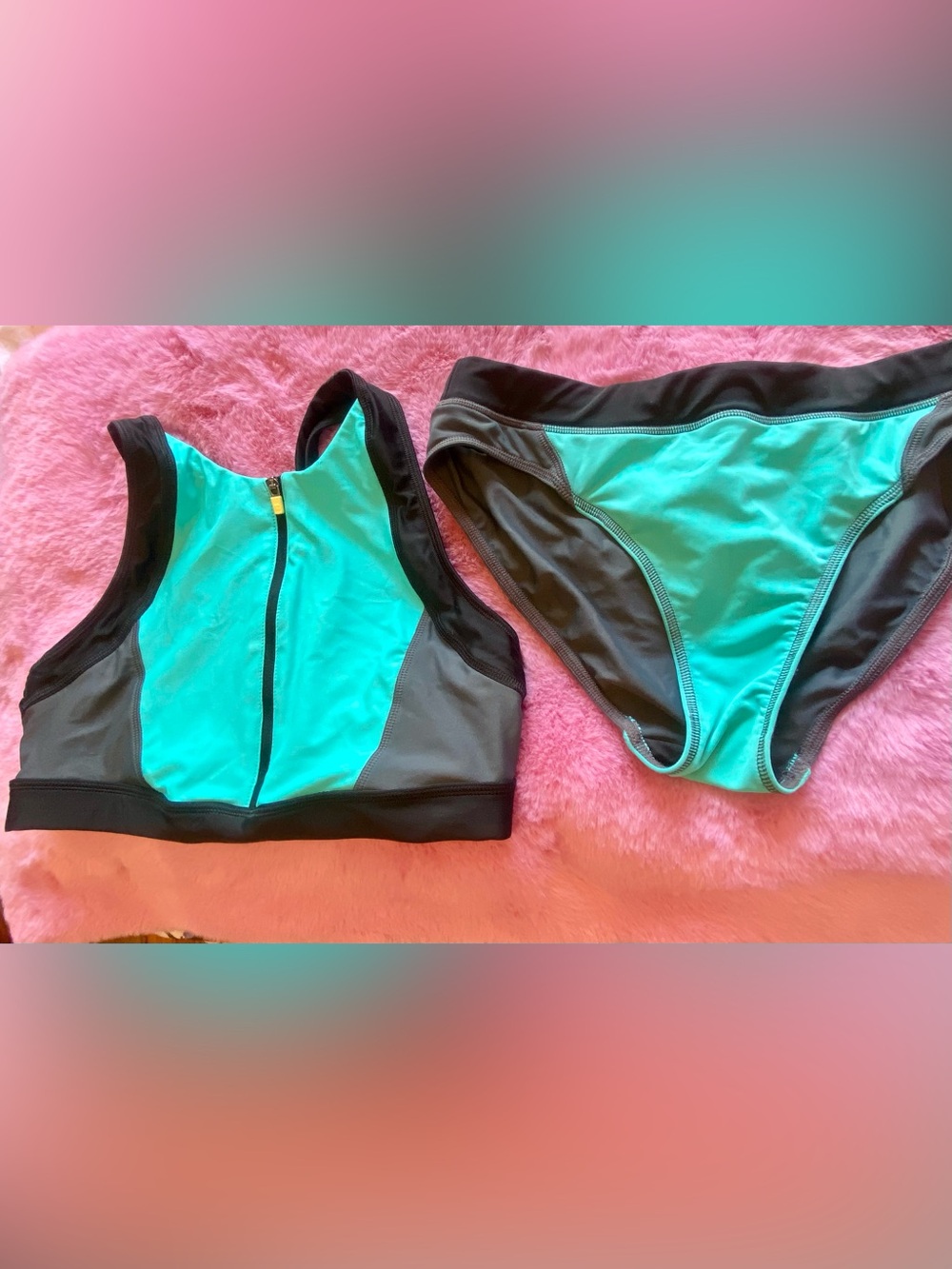 Sweaty Betty colorblock bikini, size small